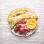 food cling wrapping on fruits